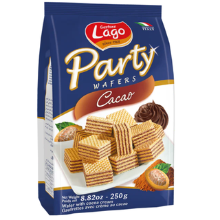 Lago Quadratini Cacao Wafers - 8.8 Oz. / 250g