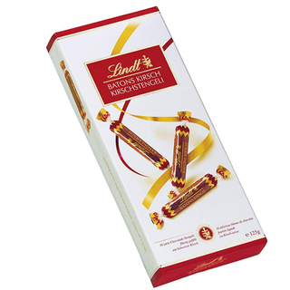 Lindt Kirschstengeli ( Chocolate Battons Filled w/ Cherry Liqueur ) - 16 pcs / 125g