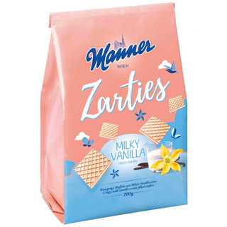 Manner Zarties Milky Vanilla Wafers - 200 g