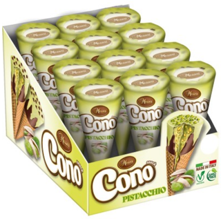 Messori Cono Pistachio Cream Filled Cones - Case of 12 x .9 oz