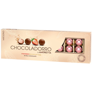 Mieszko Chocoladorro Strawberry & Sparkling Wine Cream Filled Pralines Gift Box - 174g