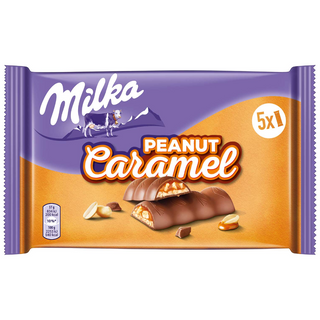 Milka Peanut Caramel Multipack Chocolate Sticks- 5 x 37g