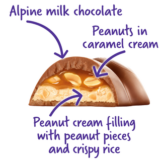 Milka Peanut Caramel Multipack Chocolate Sticks- 5 x 37g