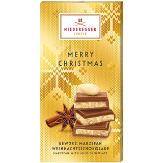 Niederegger Merry Christmas Spiced Marzipan Chocolate - 100 g