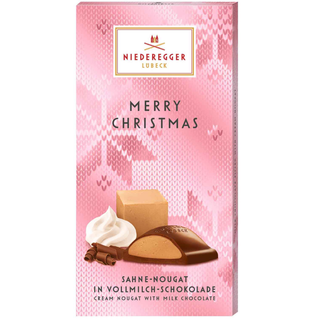 Niederegger Merry Christmas Sahne Nougat & Milk Chocolate - 100g