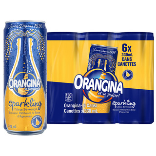 Orangina Orange Carbonated Soft Drink Case of 6 X 330 ml