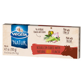 Vegeta Natur Bouillon Cubes with Natural Beef Flavor -120 g( 12 cubes)