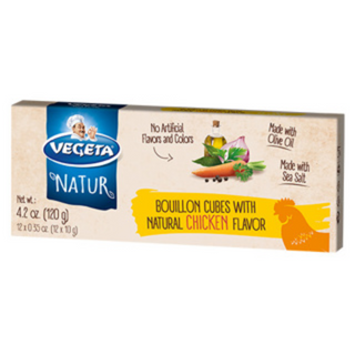 Vegeta Natur Bouillon Cubes with Natural Chicken Flavor -120 g( 12 cubes)