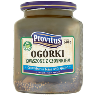 Provitus Cucumbers in Brine w/ Garlic - 640g