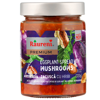 Raureni Premium Zacusca de Vinete  w/ Hribi( Eggplant Spread w/ Mushrooms ) - 320 g / 11 oz