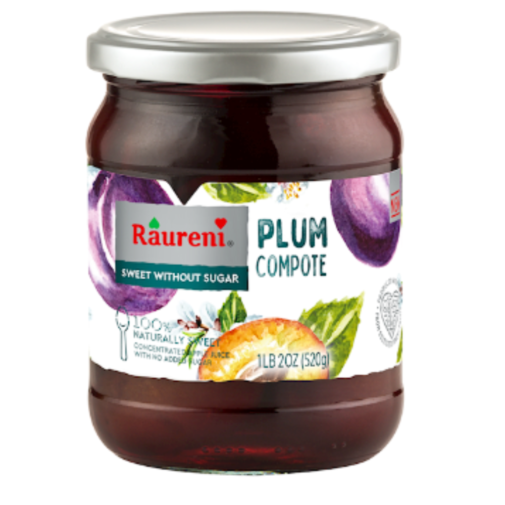 Raureni Plum Compote ( no sugar added ) -520g – Euro Food Mart