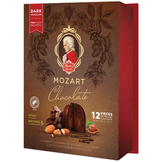 Reber Mozart Kugeln Dark Chocolate 12 pcs Gift Box- 8.5 oz