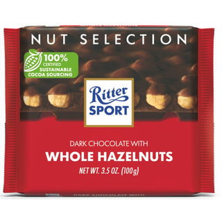 Ritter Sport Dark Whole Hazelnut Chocolate 100 g