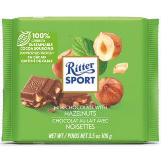 Ritter Sport Milk & Chopped Hazelnuts Chocolate -100g