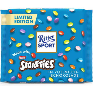 Ritter Sport Milk Chocolate w/ Smarties Lentils - 100g