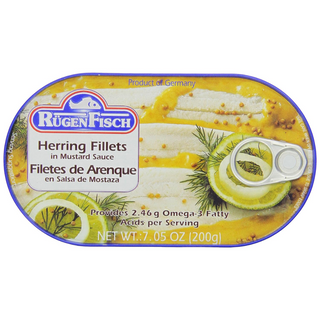 RugenFisch Herring Fillets in Mustard Sauce - 200 g / 7.05 oz.