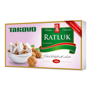 Takovo Turkish Delight w / Walnuts -450 g / 15.88 oz.