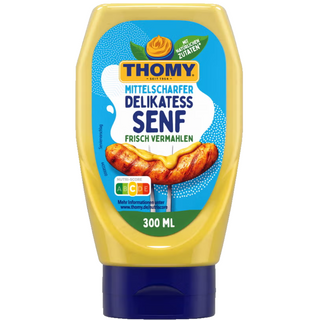 Thomy Delikatess Medium Mustard in Squeeze Bottle -300 ml
