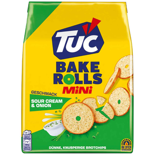 Tuc Mini Bake Rolls Sour Cream & Onion in Bag -150g