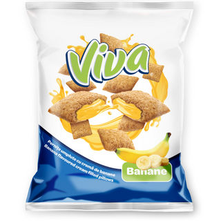 Viva Banana Cream Filled Pillows ( Pernite Cu Crema Banane ) - 200 g