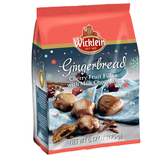 Wicklein Soft Gingerbread Cherry Fruit Filled w/ Milk Chocolate - 175g