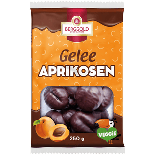 Berggold Aprikosen ( Apricots ) Jelly -Chocolate Covered- 250 g - Euro Food Mart