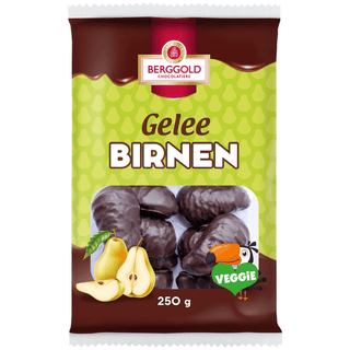 Berggold Jelly Pears chocolate covered