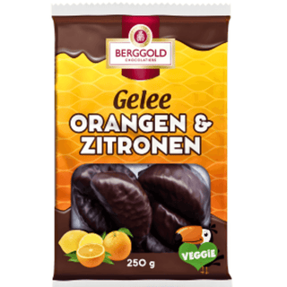 Berggold Orangen & Zitronen Jelly -Chocolate Covered- 250 g - Euro Food Mart