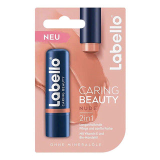 Labello Caring Beauty Nude 2 in 1 Lip Balm - 4.8 g - Euro Food Mart