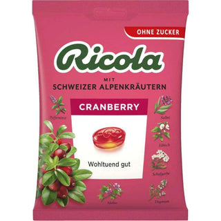 Ricola Cranberry Sugar Free Bag - 75 g - Euro Food Mart