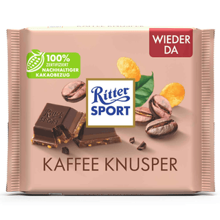 Ritter Sport Kaffee Knusper Winter Eddition Chocolate 100 g - Euro Food Mart