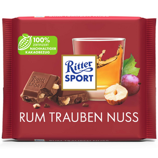 Ritter Sport Rum Raisins & Hazelnut Chocolate 100g