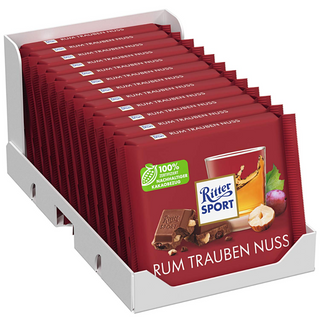 Ritter Sport Rum Raisins & Hazelnut Chocolate 100g