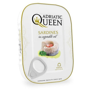 Adriatic Queen Sardines in Vegetable Oil - 3.7 oz - Euro Food Mart