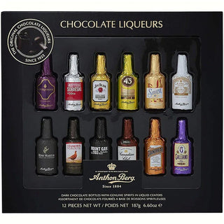 Anthon Berg Chocolate Liqueurs 12 Bottles Gift Box - 6.60 oz / 187g - Euro Food Mart