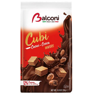 Balconi Cubi Cocoa Cream Filled Wafers - 250 g - Euro Food Mart