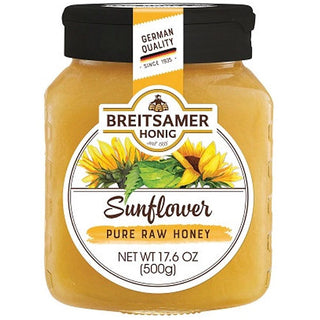 Breitsamer Sunflower Pure Raw Honey - 500 g / 17.6 oz - Euro Food Mart