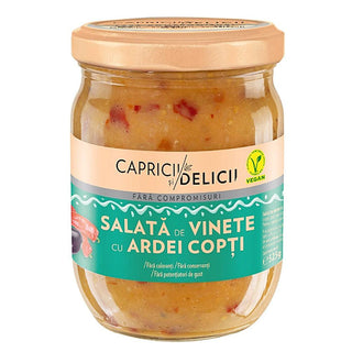 Capricii si Delicii Eggplant Salad with Roasted Peppers - 500 g - Euro Food Mart