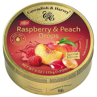 Cavendish & Harvey Raspberry & Peach Filled Drops - 6 oz / 175 g - Euro Food Mart