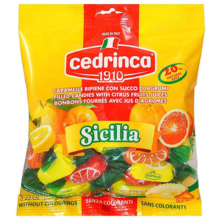 Cedrinca Sicilia Citrus Flavor Filled Hard Candy - 5.25 oz / 150 g - Euro Food Mart