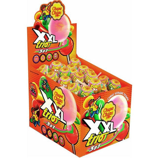 Chupa Chups XXL Trio Lollipops with Bubble Gum Center - CASE of 40 pcs - Euro Food Mart