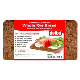 Delba Whole Rye Bread- 475 g / 16.75 oz - Euro Food Mart