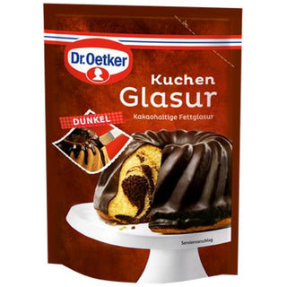 Dr. Oetker Kuchen Glasur Dunkel ( Cake Icing Dark Chocolate )- 125 g - Euro Food Mart