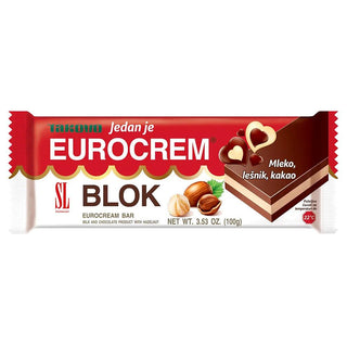 Eurocrem Hazelnut Milk & Cocoa Bar - 100 g - Euro Food Mart