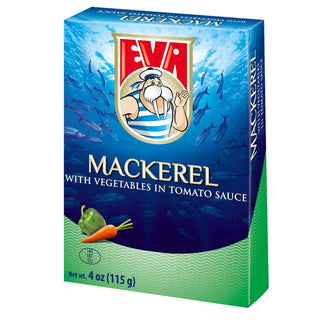 Eva Adriatic Makerel Fillets w/ Vegetables in Tomato Sauce - 4 oz (115 g ) - Euro Food Mart