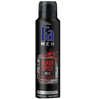 Fa Men Black Spice ( 0% Aluminium Salts ) Spray Deodorant- 150 ml - Euro Food Mart