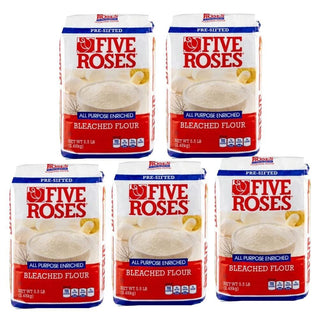 Five Roses All Purpose Enriched & Bleached Flour- SET OF 5 X 5.5 LB - Euro Food Mart