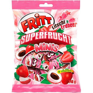 Fritt Superfrucht Mini Caramels Lychee and Strawberry - 140 g - Euro Food Mart