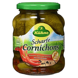 Kuhne Hot Cornichons -370 ml
