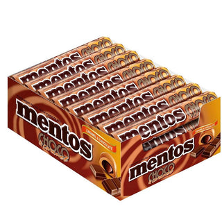 Mentos Caramel and Chocolate Chewy Dragees - CASE of 24 Rolls - Euro Food Mart